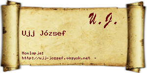 Ujj József névjegykártya